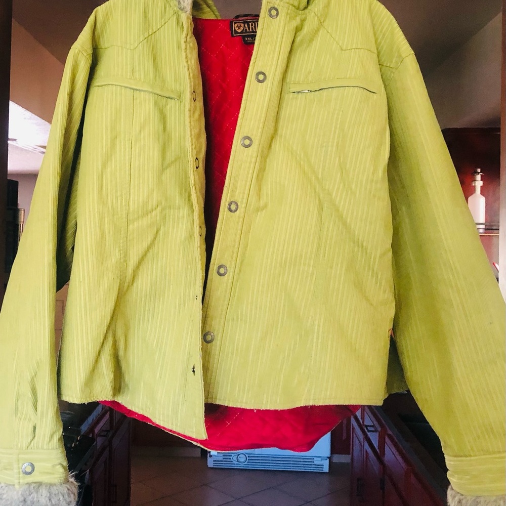 Ariat Women's Green Jacket with Red Lining, Size XXL